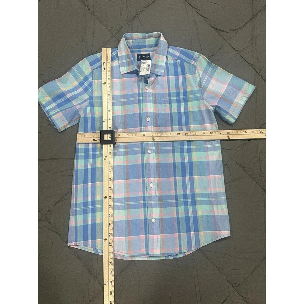 Children Place Boys Dress Short Sleeves Shirt Size L (10-12)